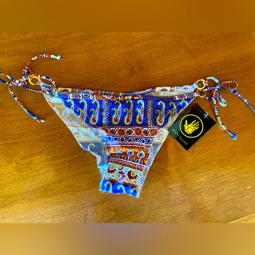 NWT Body Glove Womens India Brasilia Rio Brazil Rouch Bikini Bottom Abyss L
